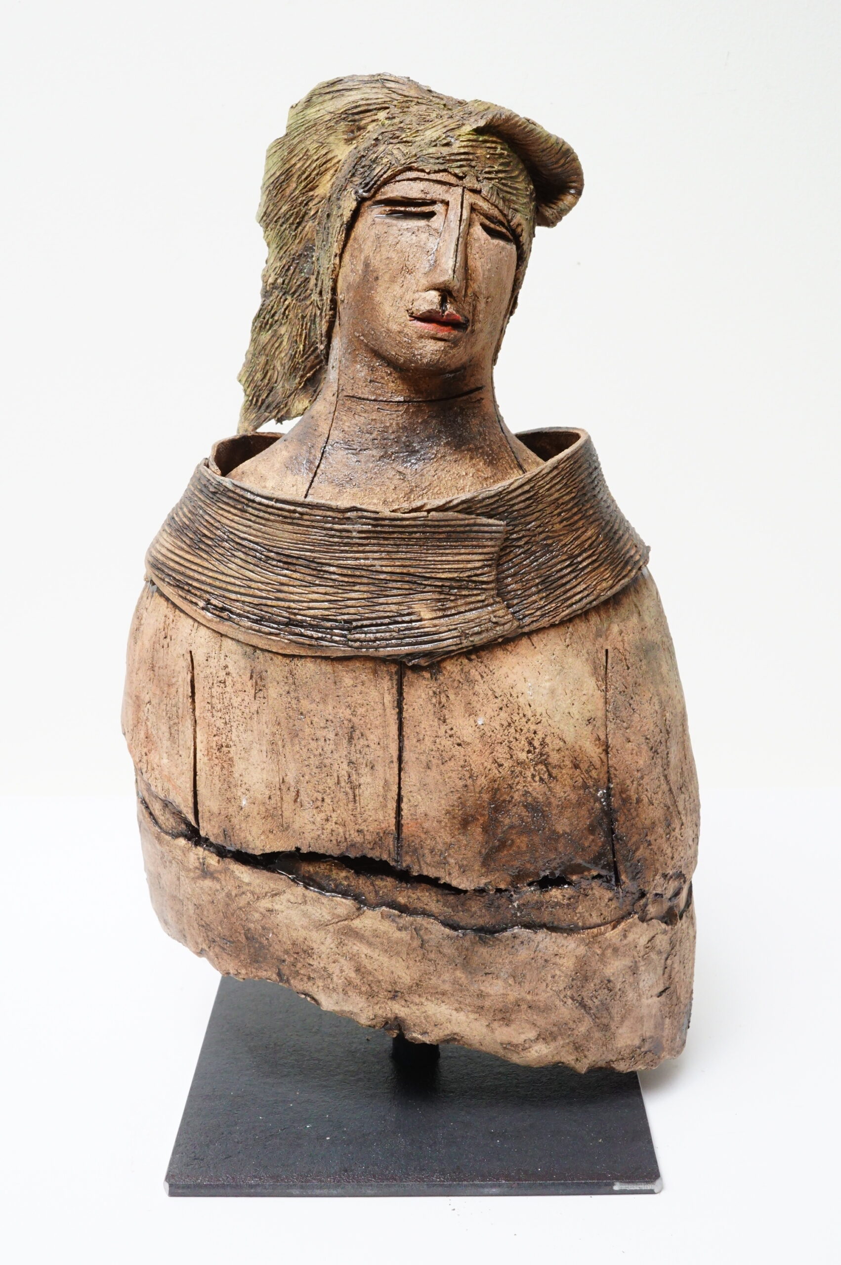 Attentive now Keramik Jikke van de Waal-Bijma | Malerier af Jikke van de Waal-Bijma