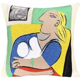 PICASSO Femme dans un fauteuil jaune (1932) Billedvævning Poulin Design | Puder med smukke designs fra Poulin Design