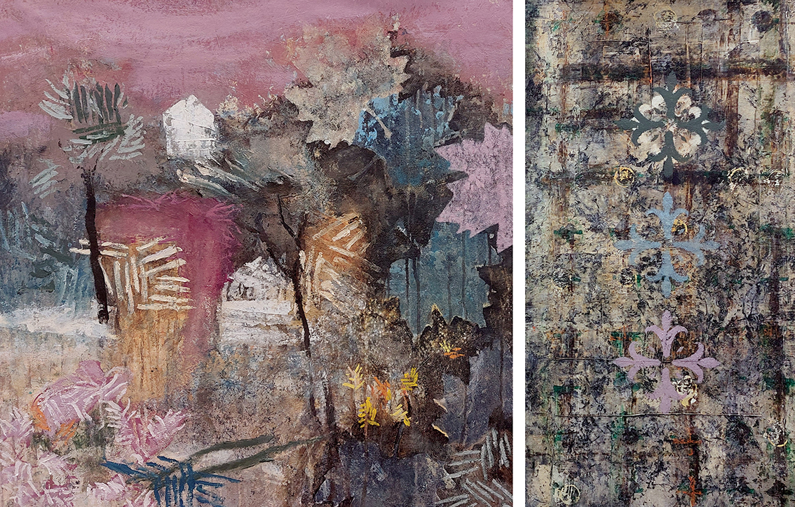 Living in the wood A +B Malerier Carsten Frank | Køb kunst og malerier fra Carsten frank | Unikt udvalg