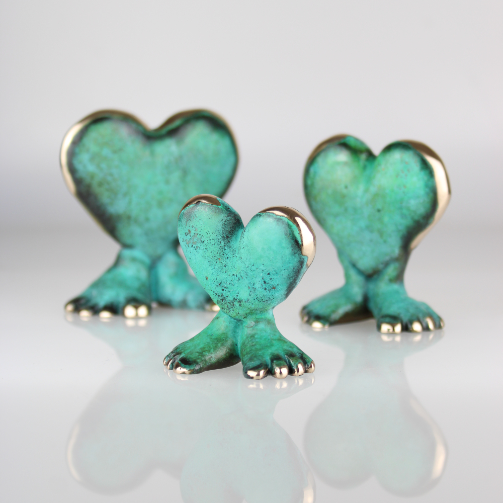 Running heart Skulptur Tom Blicher | Skulpturer af Tom Blicher | Hurtig levering