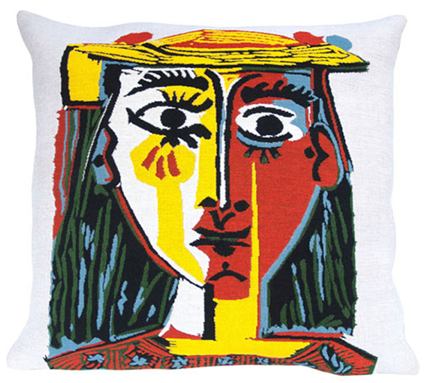 PICASSO Portrait of a woman Billedvævning Poulin Design | Puder med smukke designs fra Poulin Design