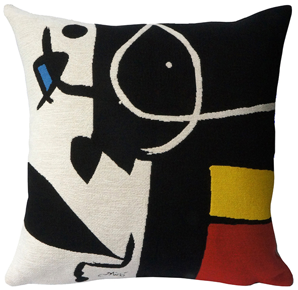 MIRO Femme diseaux 1976 Billedvævning Poulin Design | Puder med smukke designs fra Poulin Design