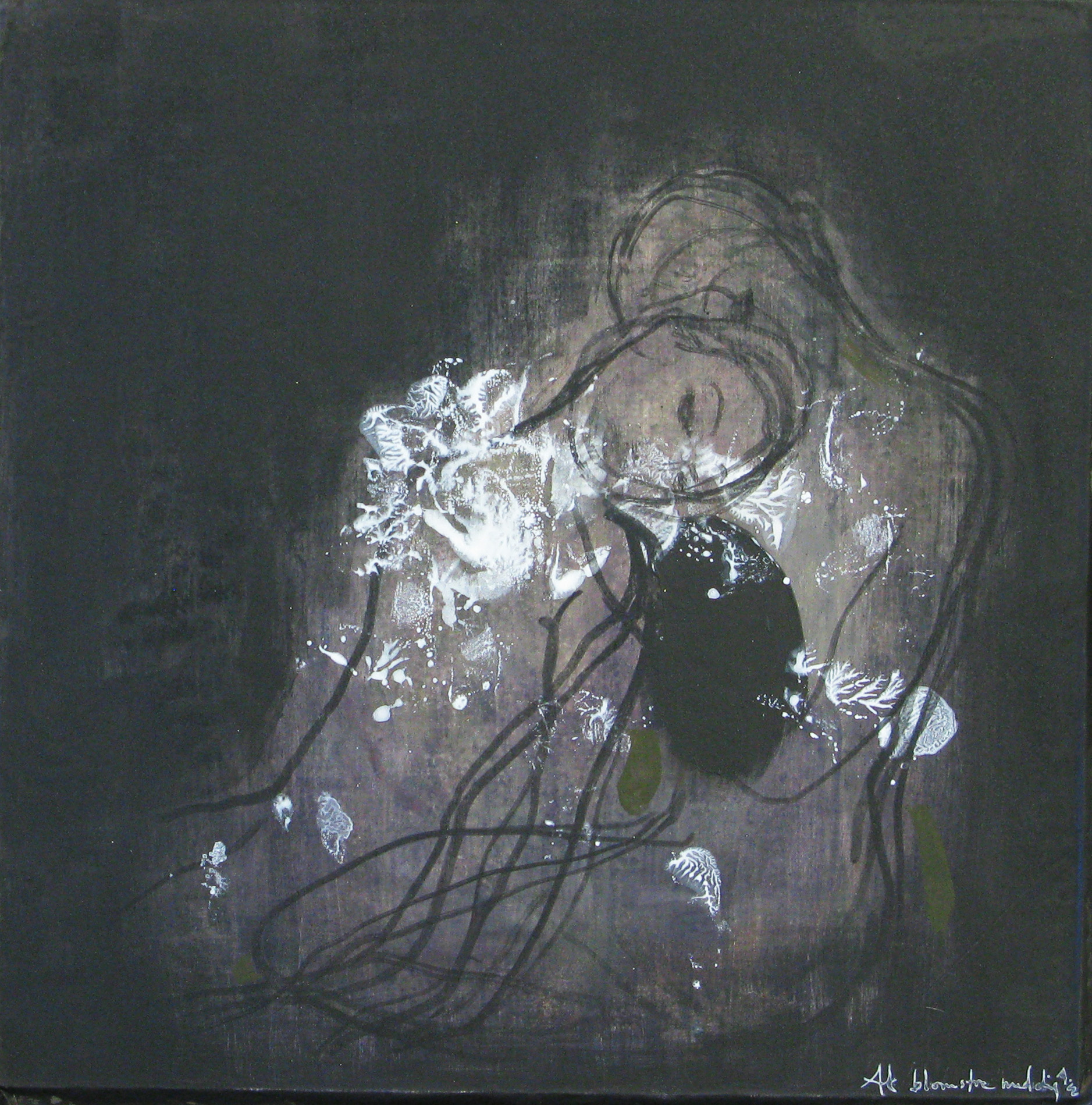 At blomstre med dig Malerier Annette Wier | Køb malerier lavet af Annette Wier - Unik lethed