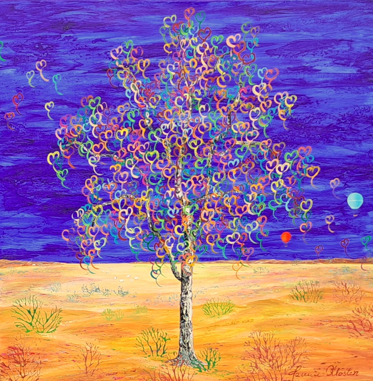 Plads til eftertænksomhed Malerier Jannie Kloster | Smukke og energiske malerier af Jannie Kloster