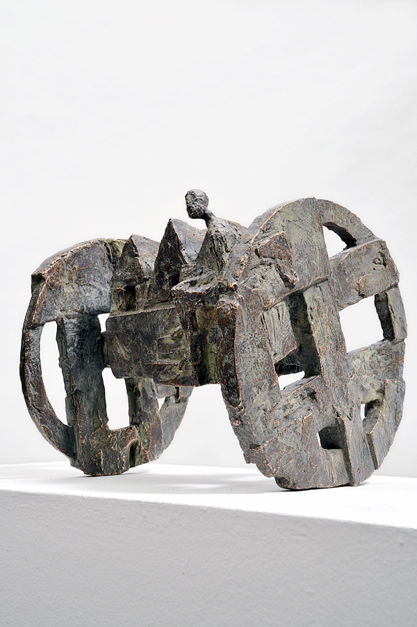 Drei-Häuser-Wagen Skulptur Michael Jastram | Unikke skulpturer af Michael Jastram