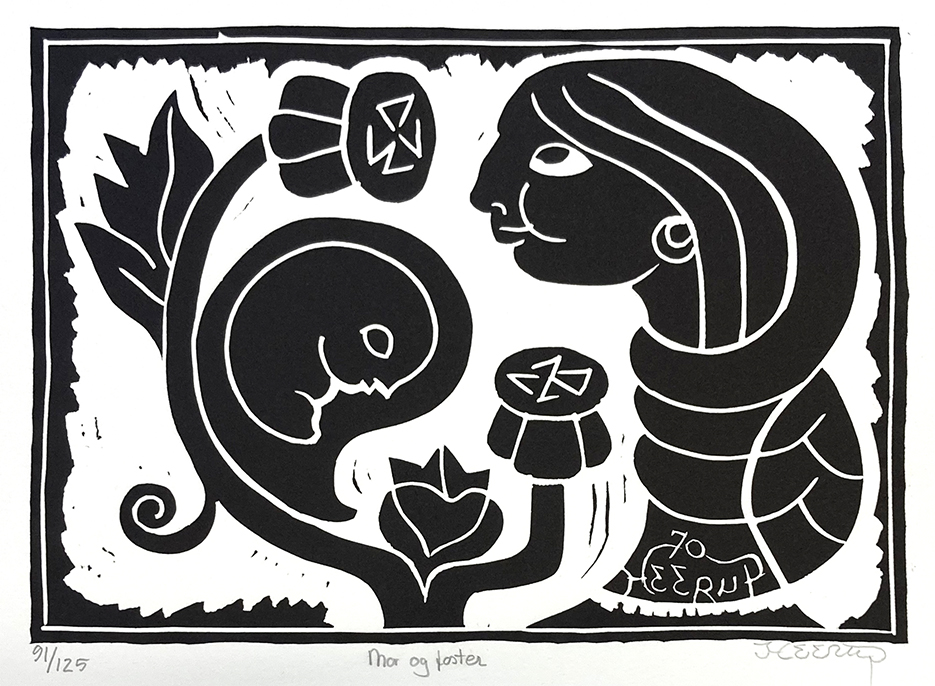 Mor og Foster Kobberstik Henry Heerup | Litografier og malerier af Henry Heerup