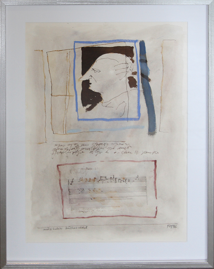 Musikalsk huskeseddel Kunst på papir Frank Hammershøj | Malerier lavet af Frank Hammershøj | Køb her