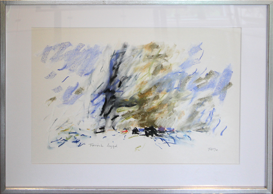 Færøesk bygd Kunst på papir Frank Hammershøj | Malerier lavet af Frank Hammershøj | Køb her