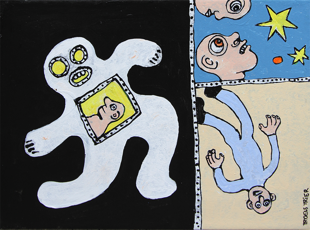 Frit fald Malerier Troels Trier | Køb Troels Trier kunst og maleri - Unikt udvalg