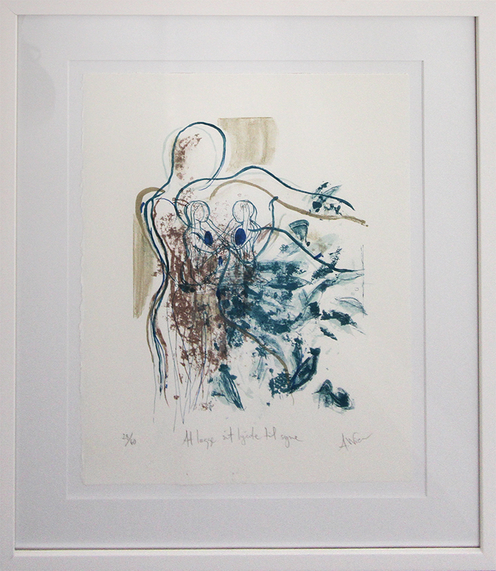 At lægge sit hjerte til syne Litografier Annette Wier | Køb malerier lavet af Annette Wier - Unik lethed