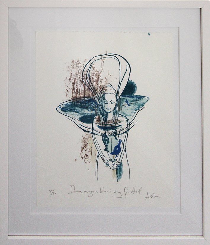 Denne morgen blev i mig for altid Litografier Annette Wier | Køb malerier lavet af Annette Wier - Unik lethed