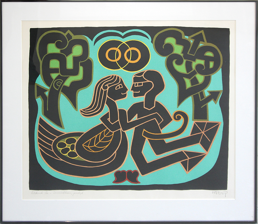 Elskende par Litografier Henry Heerup | Litografier og malerier af Henry Heerup