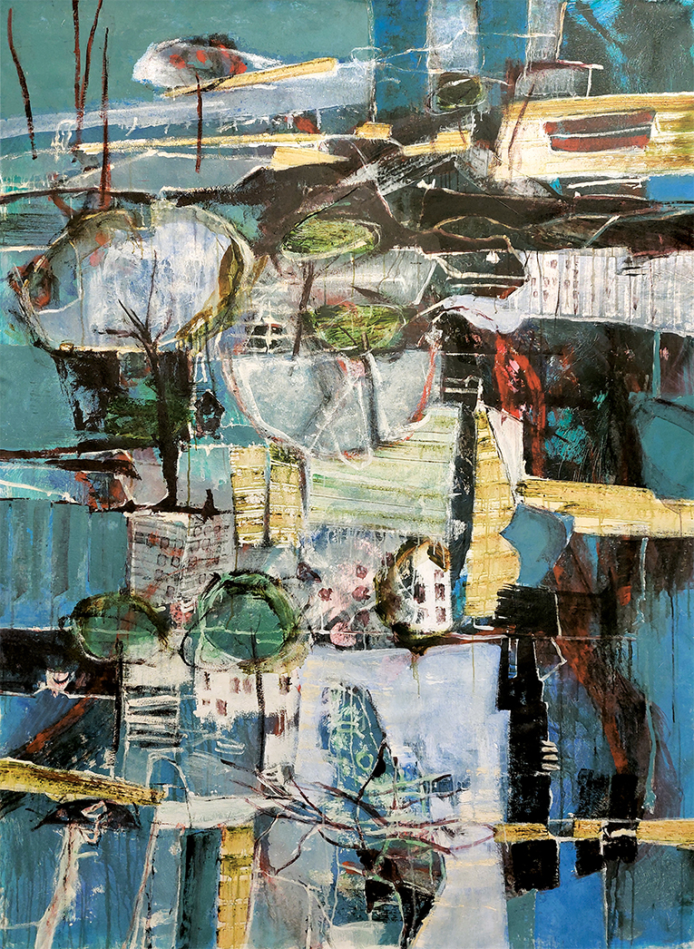 Downtown impression II Malerier Carsten Frank | Køb kunst og malerier fra Carsten frank | Unikt udvalg