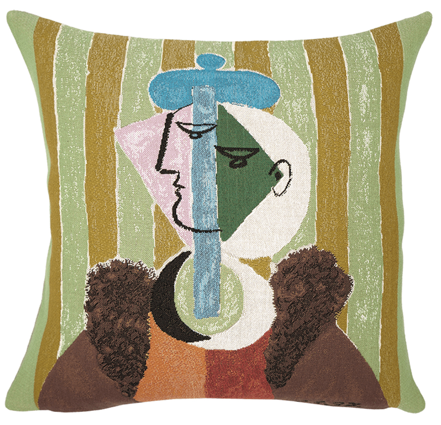 PICASSO, Femme au be ret col en fourrure Billedvævning Poulin Design | Puder med smukke designs fra Poulin Design