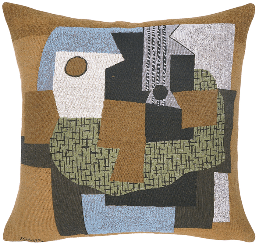 PICASSO, Guitare sur une table Billedvævning Poulin Design | Puder med smukke designs fra Poulin Design