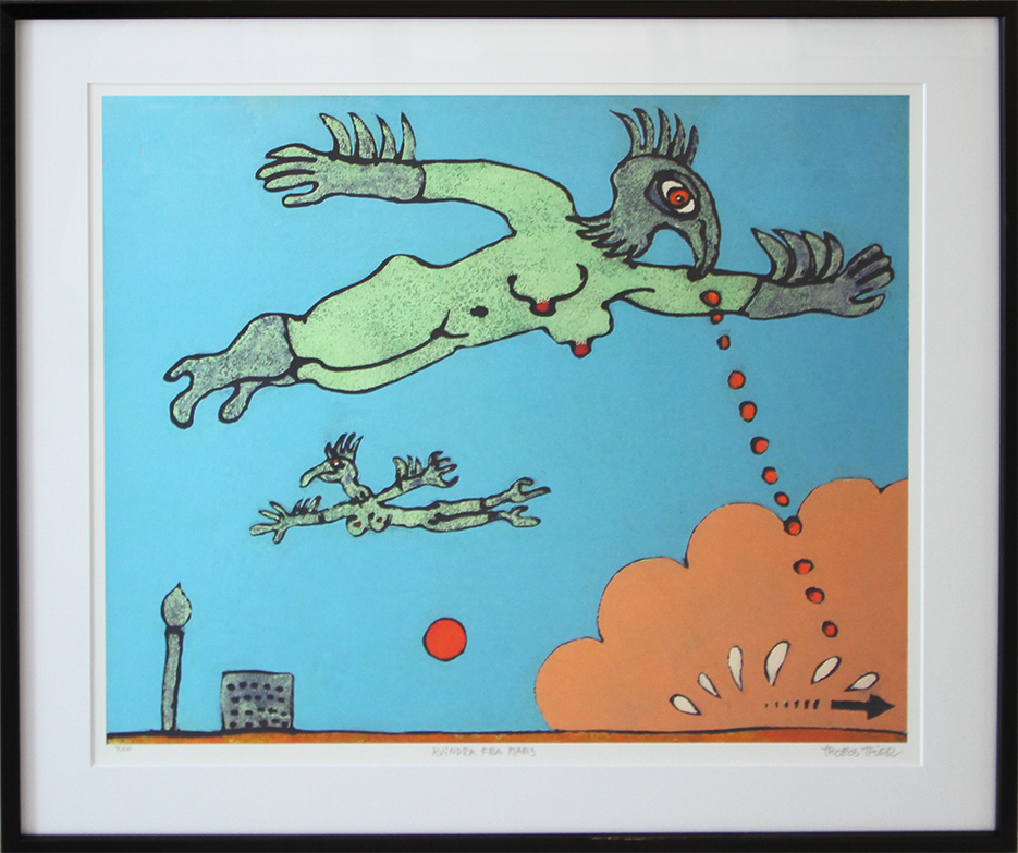 Kvinderne fra Mars Litografier Troels Trier | Køb Troels Trier kunst og maleri - Unikt udvalg