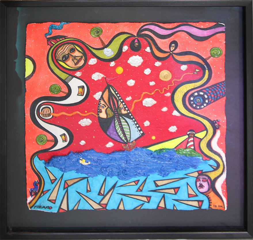 Maleri Malerier Juan Carlos Fierro | Farvestålende værker af Juan Carlos Fierro