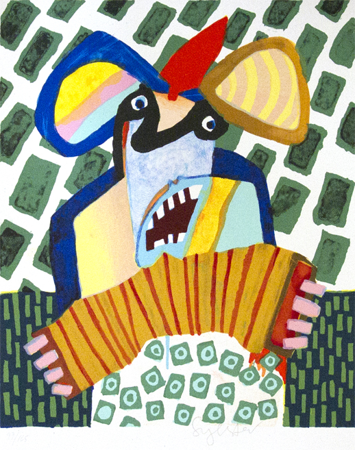 Crazy Melody Litografier Leif Sylvester malerier | Køb malerier af Leif Sylvester her