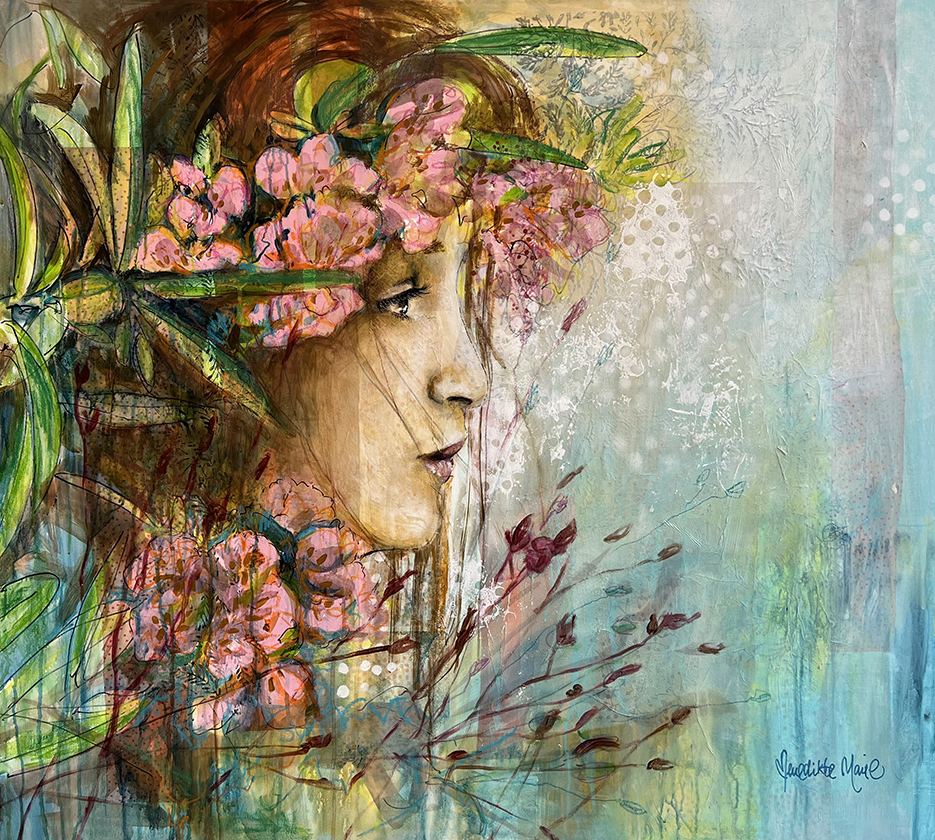 Septemberpige Malerier Benedikte Marie | Dragende malerier af Benedikte Marie | Køb her