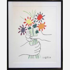 Buket fleurs et mains