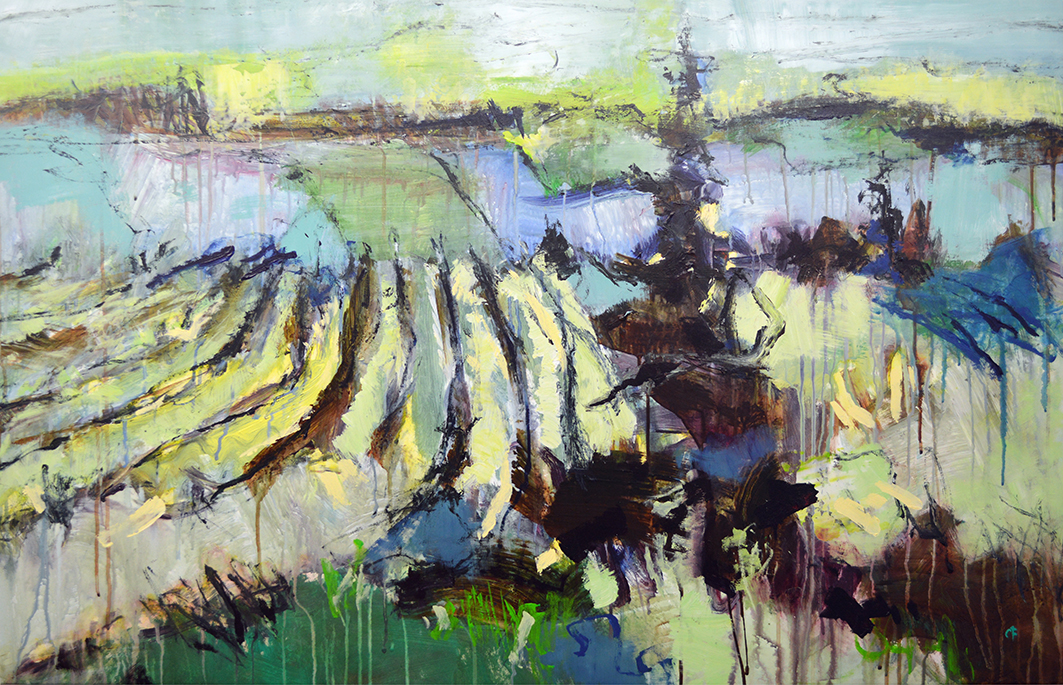 Land - maleri af Carsten Frank | Carsten Frank | Køb kunst og malerier fra Carsten frank | Unikt udvalg