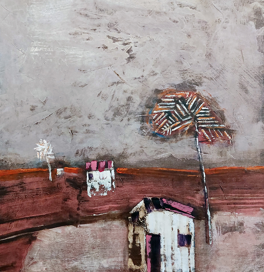 Bygninger I - maleri af Carsten Frank | Carsten Frank | Køb kunst og malerier fra Carsten frank | Unikt udvalg