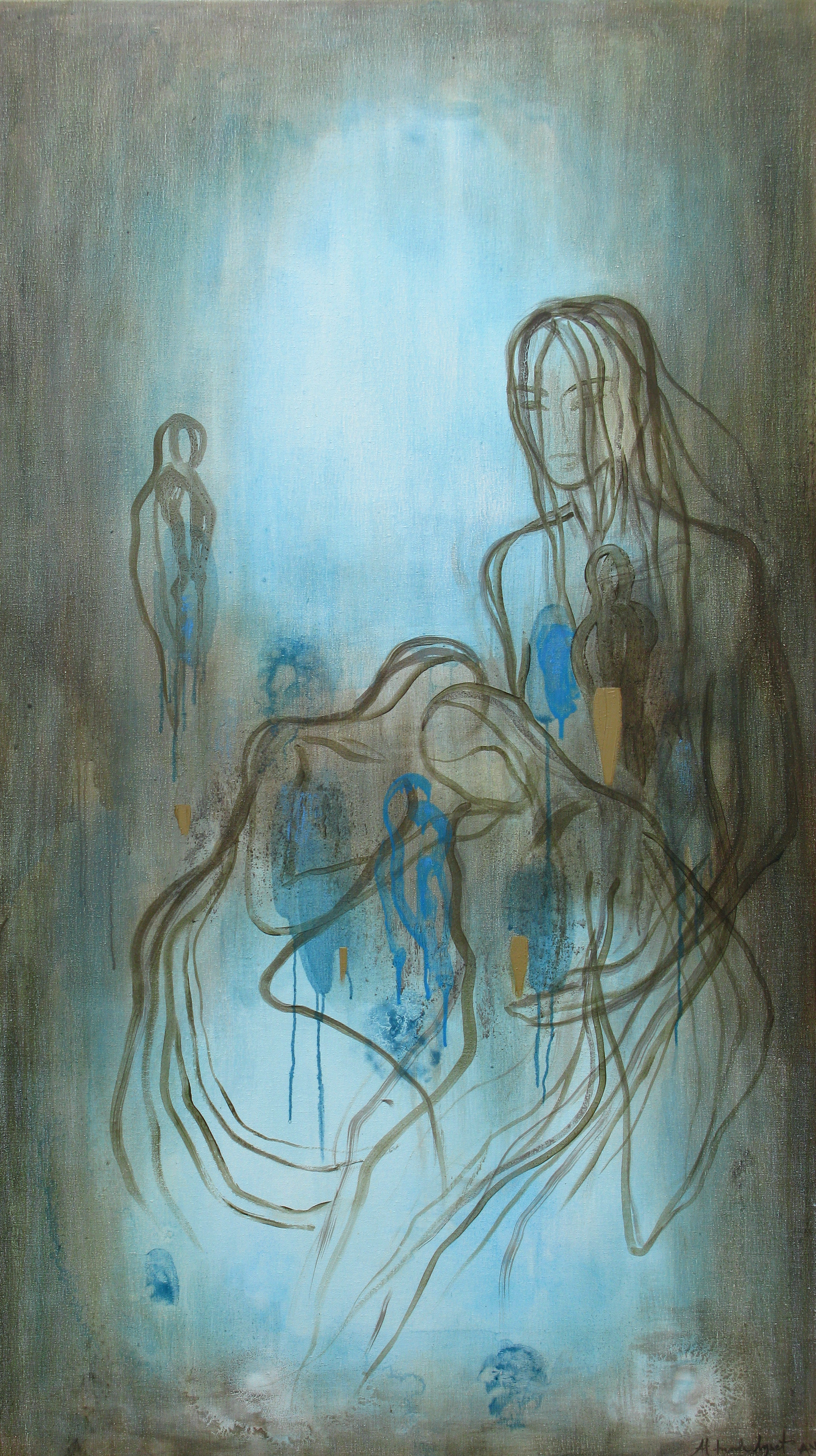 At turde lyset Malerier Annette Wier | Køb malerier lavet af Annette Wier - Unik lethed