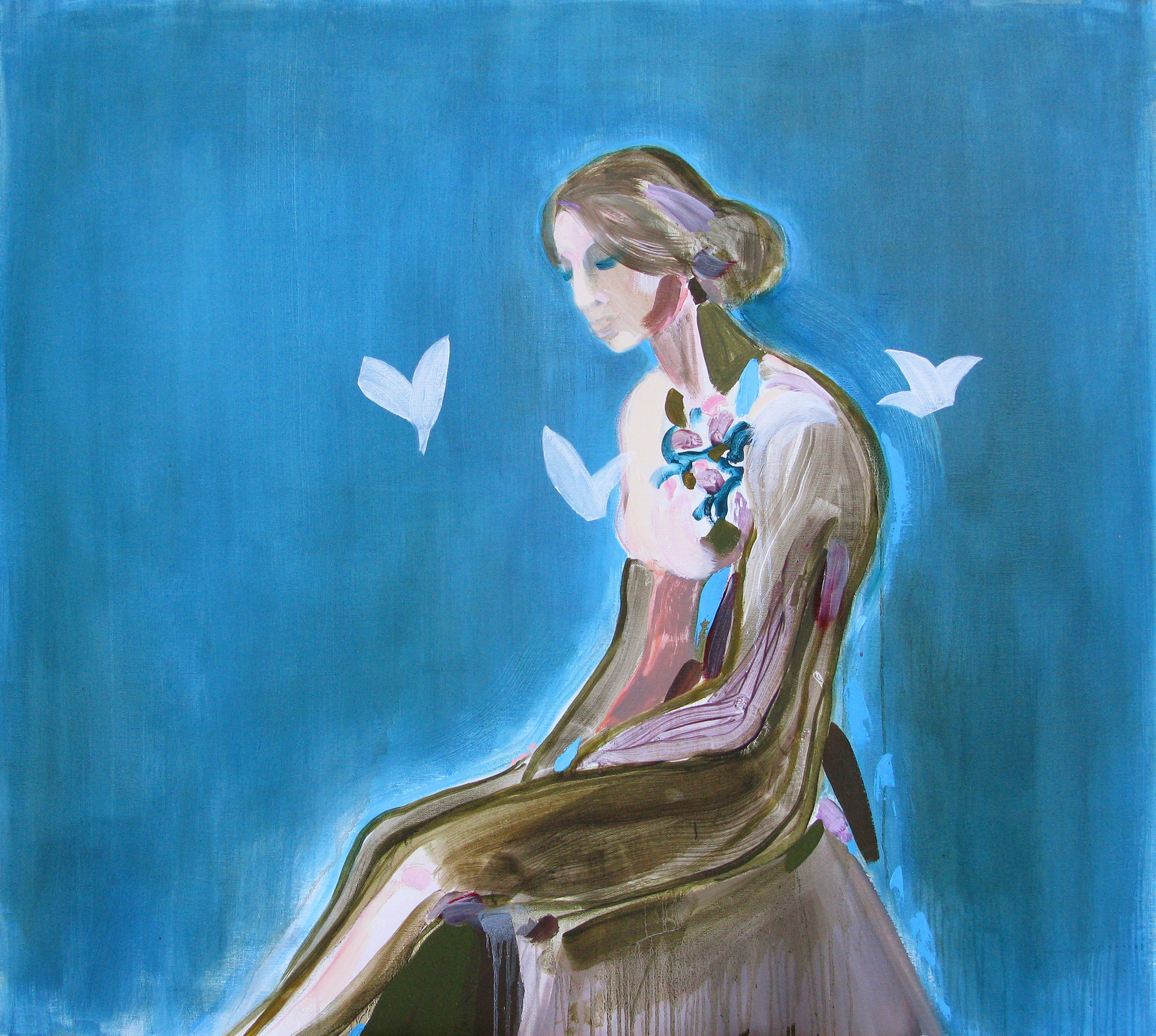 Tanker der udvider hjertet Malerier Annette Wier | Køb malerier lavet af Annette Wier - Unik lethed