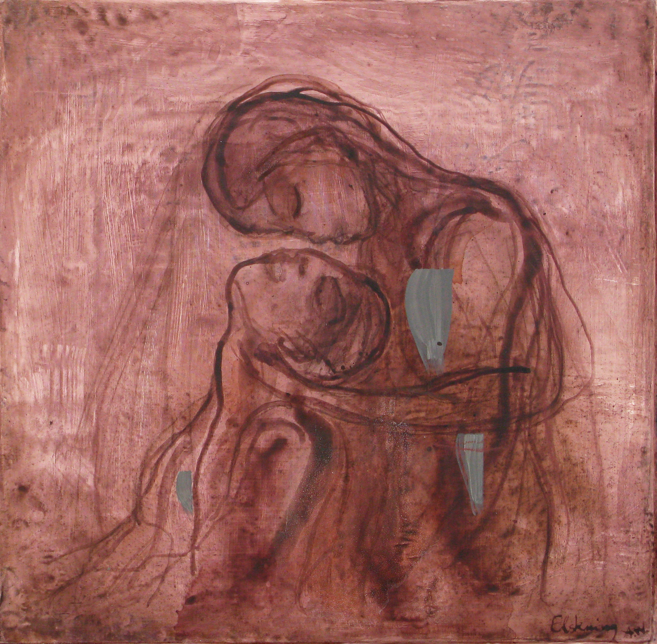 Elskning Malerier Annette Wier | Køb malerier lavet af Annette Wier - Unik lethed