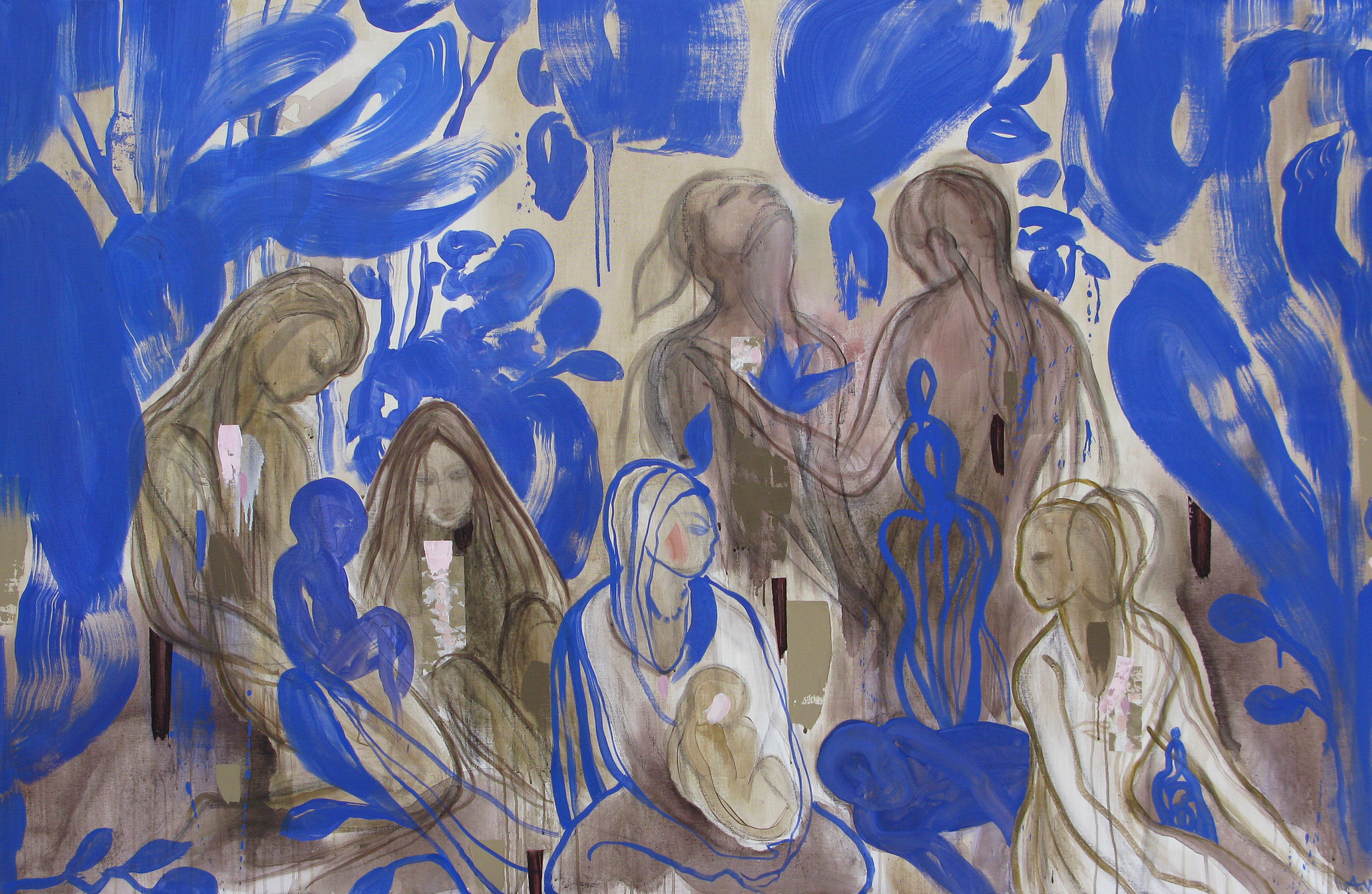 Hjemme i verden Malerier Annette Wier | Køb malerier lavet af Annette Wier - Unik lethed