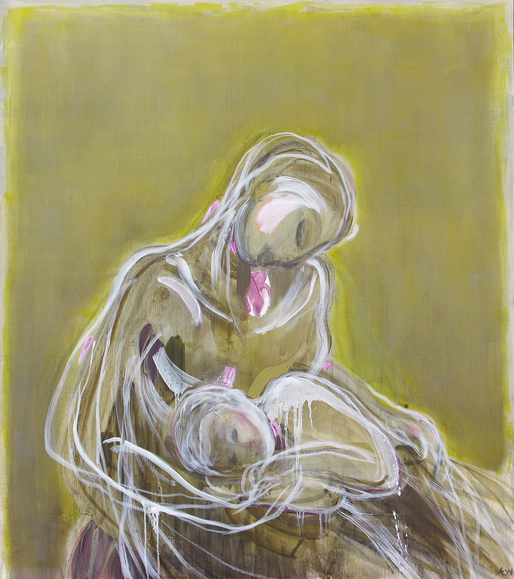 Tiltagende du Malerier Annette Wier | Køb malerier lavet af Annette Wier - Unik lethed