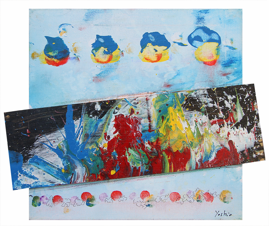 Blue landscape Malerier Yoshio Nakajima | Køb malerier er kunstneren Yoshio Nakajima