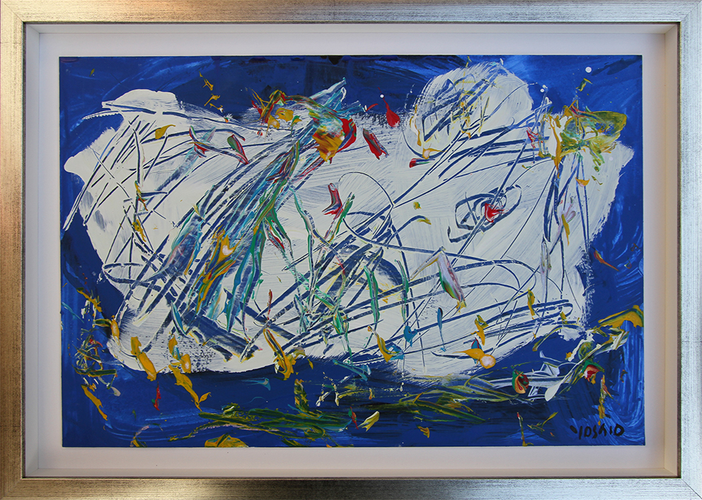 Snow blue landscape Malerier Yoshio Nakajima | Køb malerier er kunstneren Yoshio Nakajima