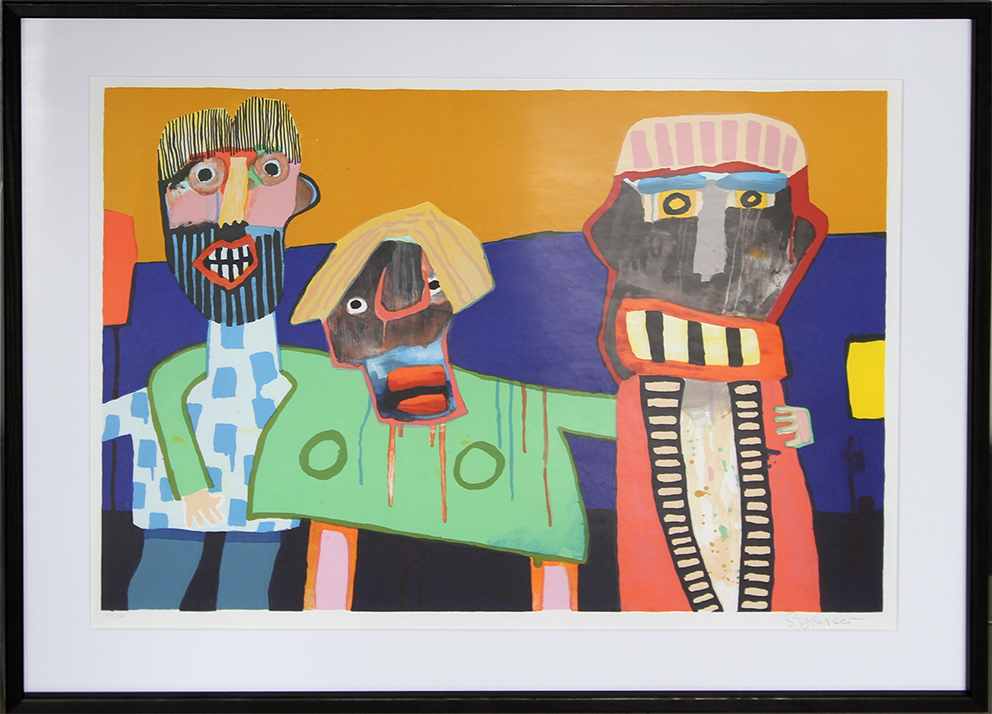 Gode kammerater Litografier Leif Sylvester malerier | Køb malerier af Leif Sylvester her