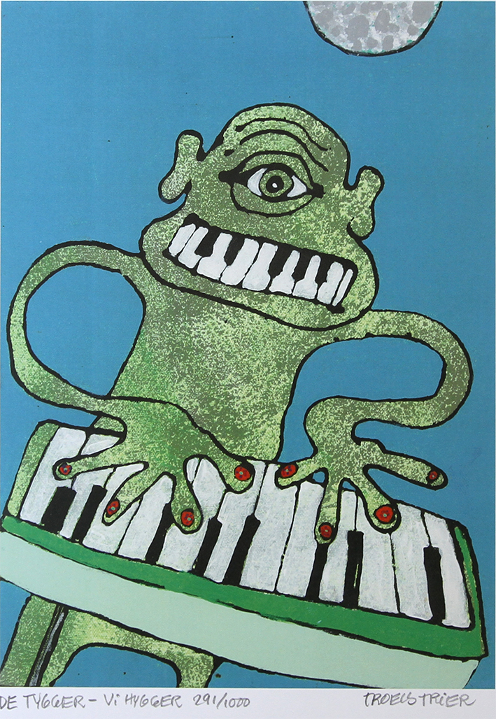 De tygger - vi hygger Kunstplakater Troels Trier | Køb Troels Trier kunst og maleri - Unikt udvalg