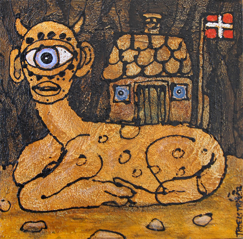 Langt ude i skoven Malerier Troels Trier | Køb Troels Trier kunst og maleri - Unikt udvalg