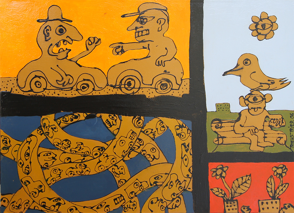 Idioten - maleri af Troels Trier Malerier Troels Trier | Køb Troels Trier kunst og maleri - Unikt udvalg