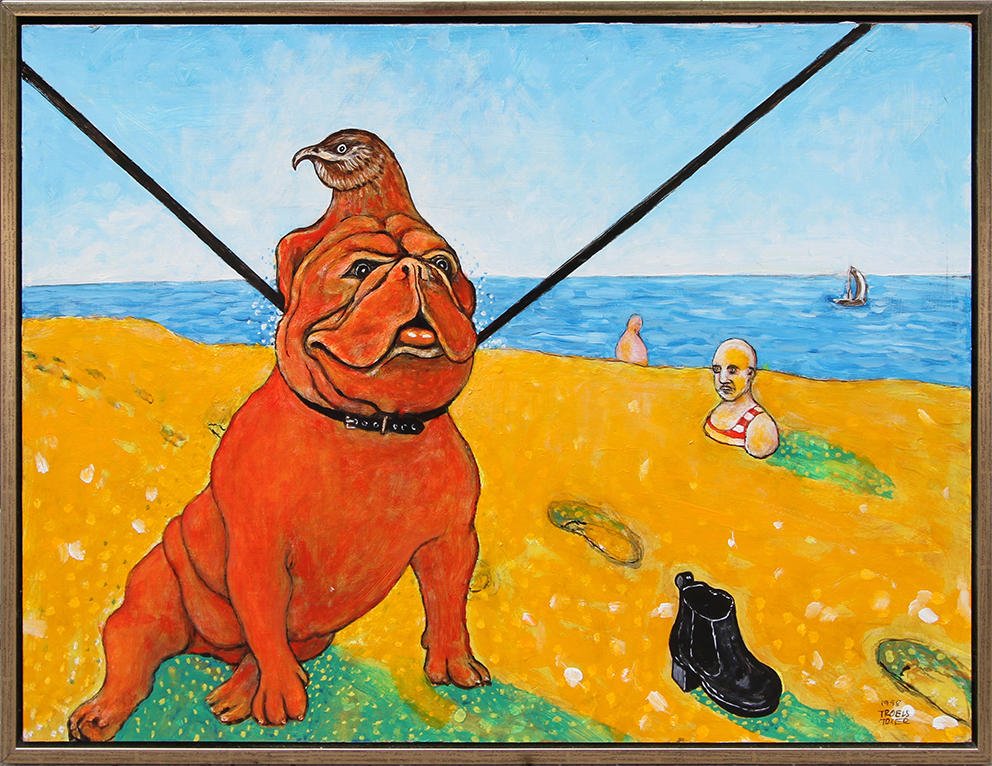 Vejen hjem fra Cap Roig - maleri af Troels Trier Malerier Troels Trier | Køb Troels Trier kunst og maleri - Unikt udvalg