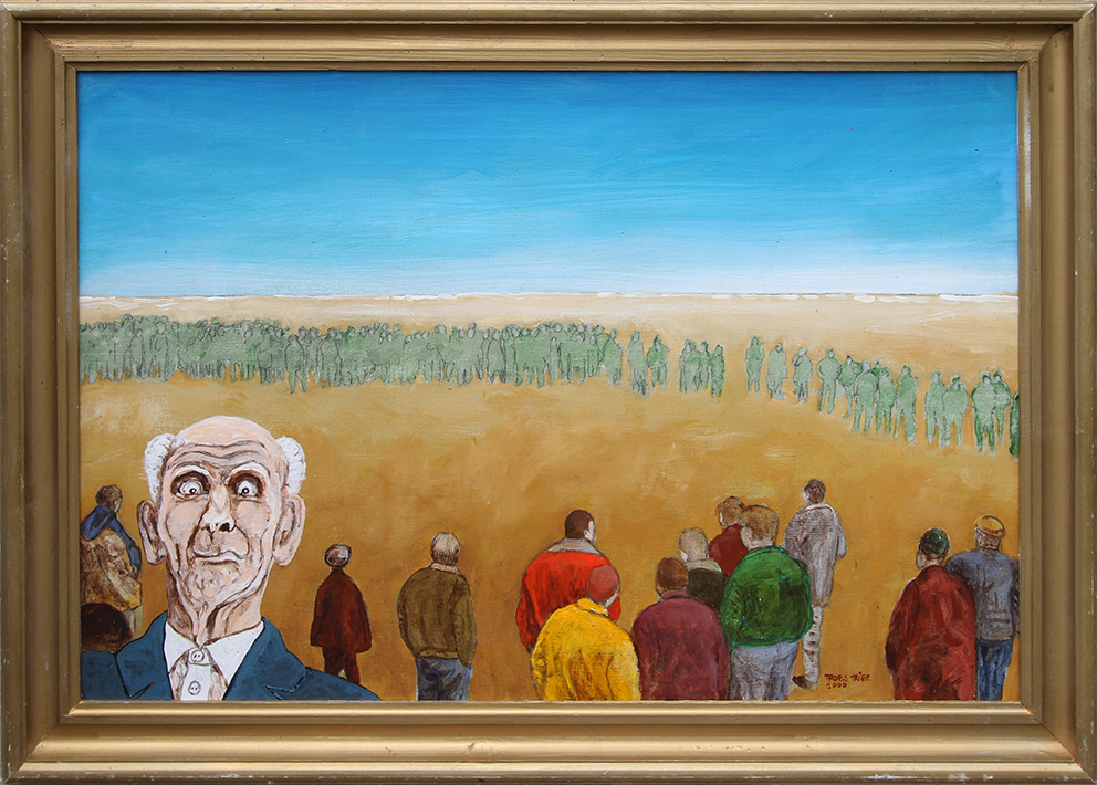 På stranden - maleri af Troels Trier | Troels Trier | Køb Troels Trier kunst og maleri - Unikt udvalg