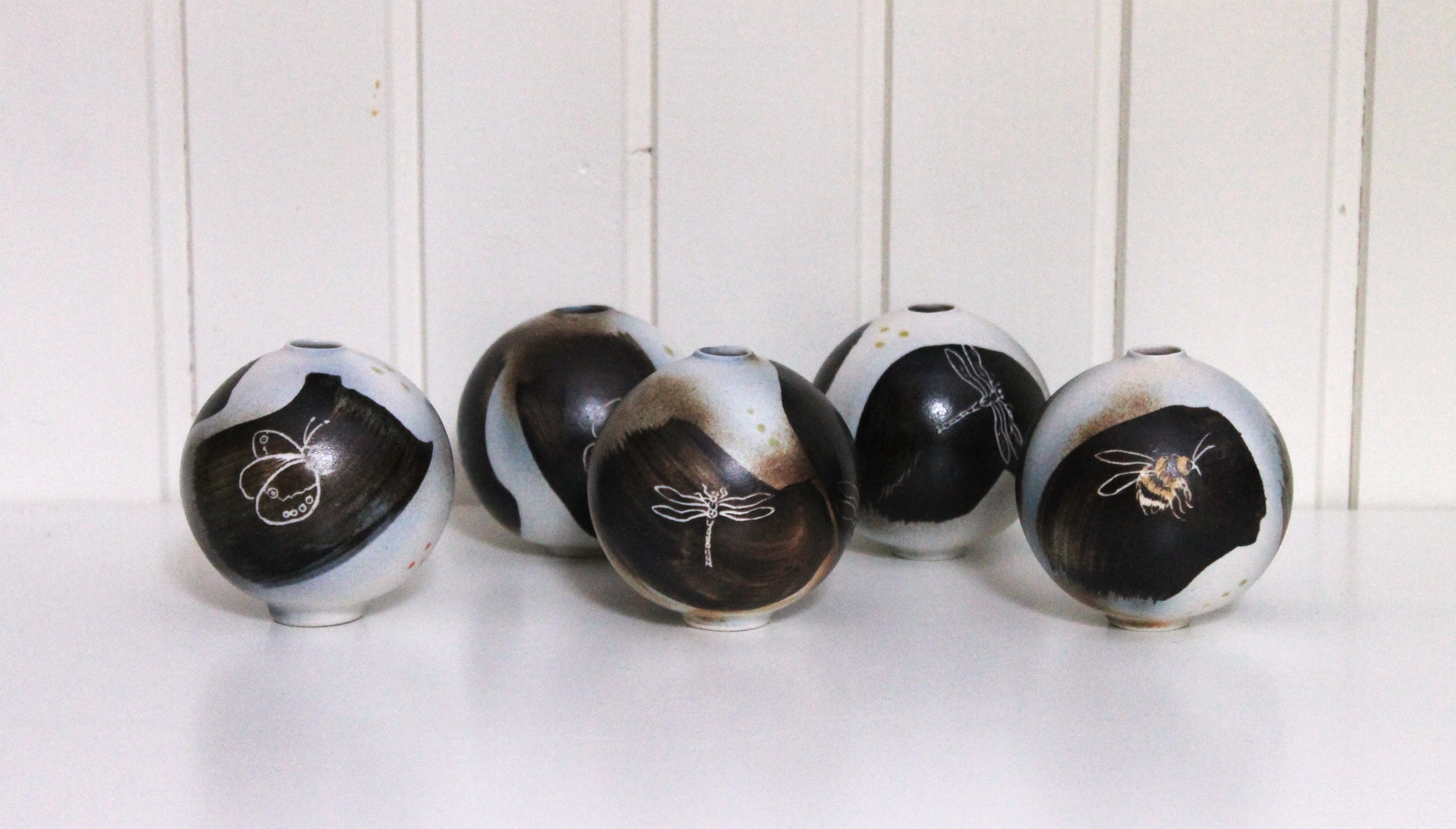 Kuglevaser med dyremotiver Skulptur Sus Andersen | Natur-inspirerede værker af Sus Andersen
