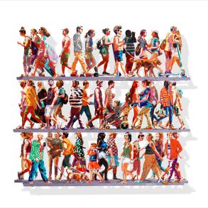 5th Avenue Q - v�gskulptur af David Gerstein