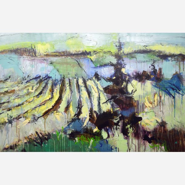 Land - maleri af Carsten Frank