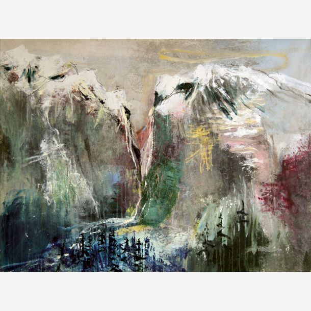 Canadian Impressions, Rocky Mountains - maleri af Carsten Frank