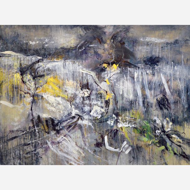 Fragment from a landscape III - maleri af Carsten Frank