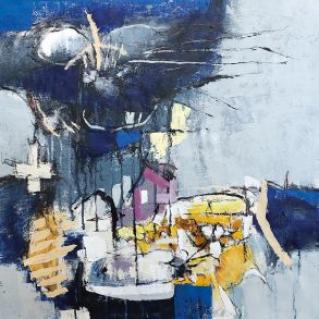 Bygninger III - maleri af Carsten Frank