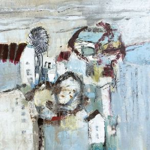 Bygninger IV - maleri af Carsten Frank