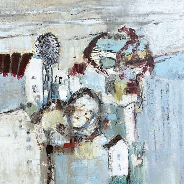 Bygninger IV - maleri af Carsten Frank