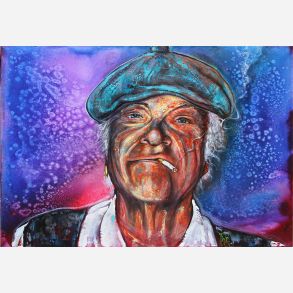 Kim larsen - maleri af J&uuml;rgen W&ouml;lk