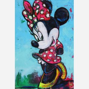 Minnie Mouse - maleri af J&uuml;rgen W&ouml;lk