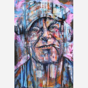 Kim Larsen - maleri af J&uuml;rgen W&ouml;lk